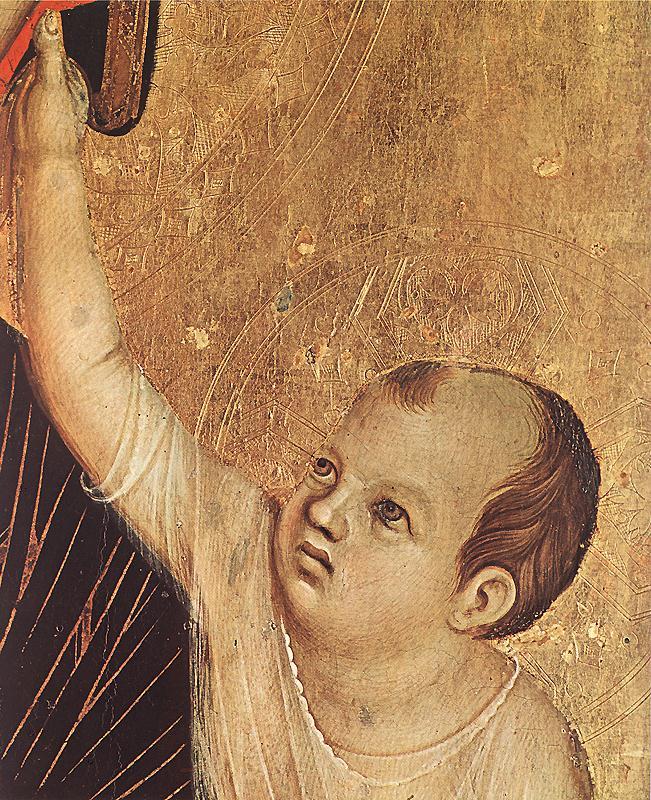 Crevole Madonna (detail) sdg, Duccio di Buoninsegna